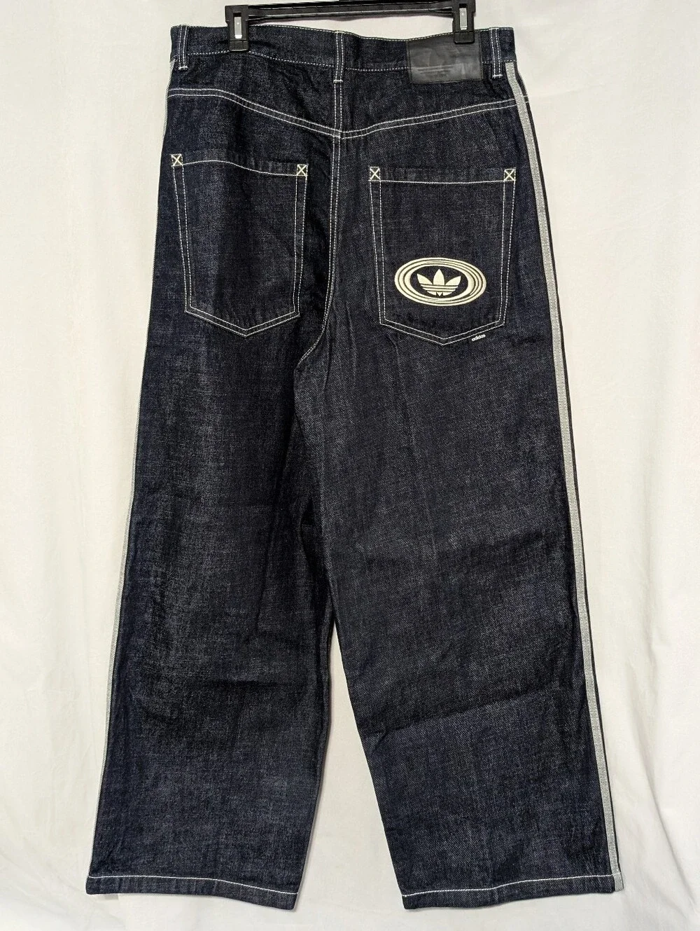 Adidas 90s Y2K Alternative Sport Wide Leg Loose Fit Skater Jeans, 34x32 NWT
